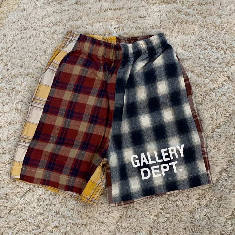 Gallery Dept Zuma 2 Face Flanned Shorts Multi Color Mens Size Small & Large